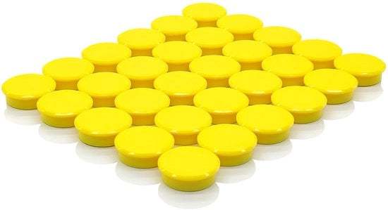 Magnetismo per lavagne, 30 pezzi Magnetici forti, Magnetici per frigorifero, Magnetici minimi, Piccoli magneti rotondi, Magnetici per lavagna, Magnetici per lavagna colorati, per parete magnetica, Giallo