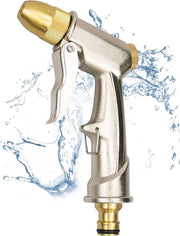 Spazzolatore per giardino a alta pressione - 100% metallo - spazzolatore per giardino a alta pressione con getto d'acqua regolabile e robusto - con diverse tipi di getto - per irrigazione giardino - strade per autolavaggio - facile da usare