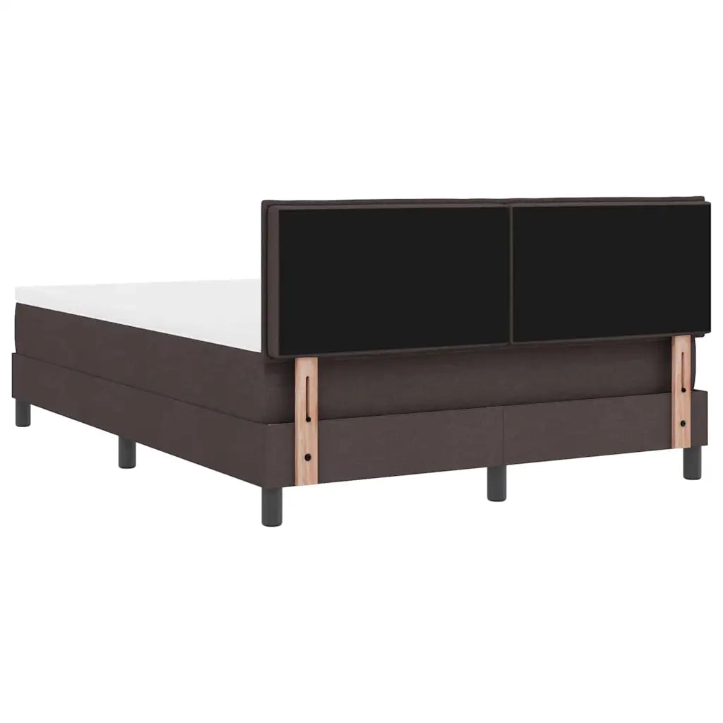 Letto a molle con testiera Marrone Scuro 140 x 190 cm Tessuto 3338688