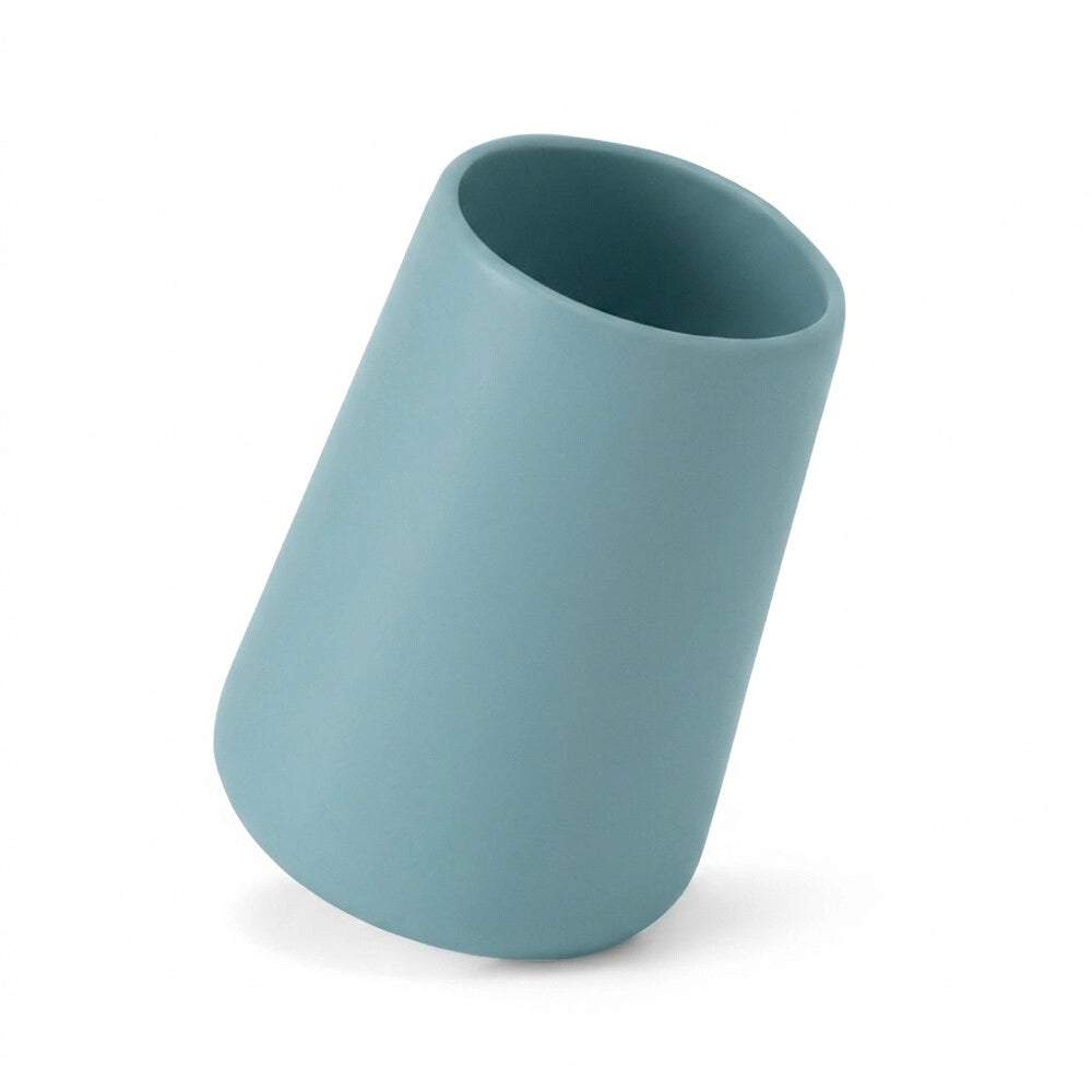Set accessori bagno 4 pezzi in ceramica turchese pastello Sidney