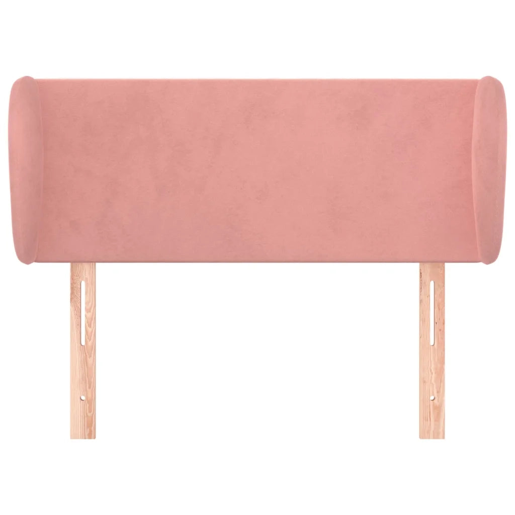 Testiera ad Orecchio-Testata con Orecchie Rosa 103x23x78/88 cm in Velluto 986211