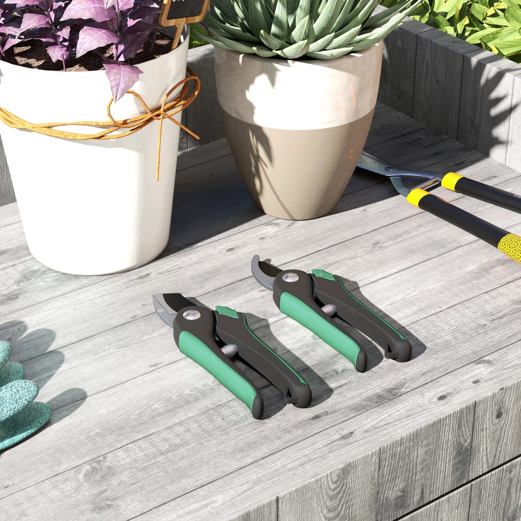 Set da giardino 2 pezzi ¨C zephmum ¨C verde e nero in metallo
