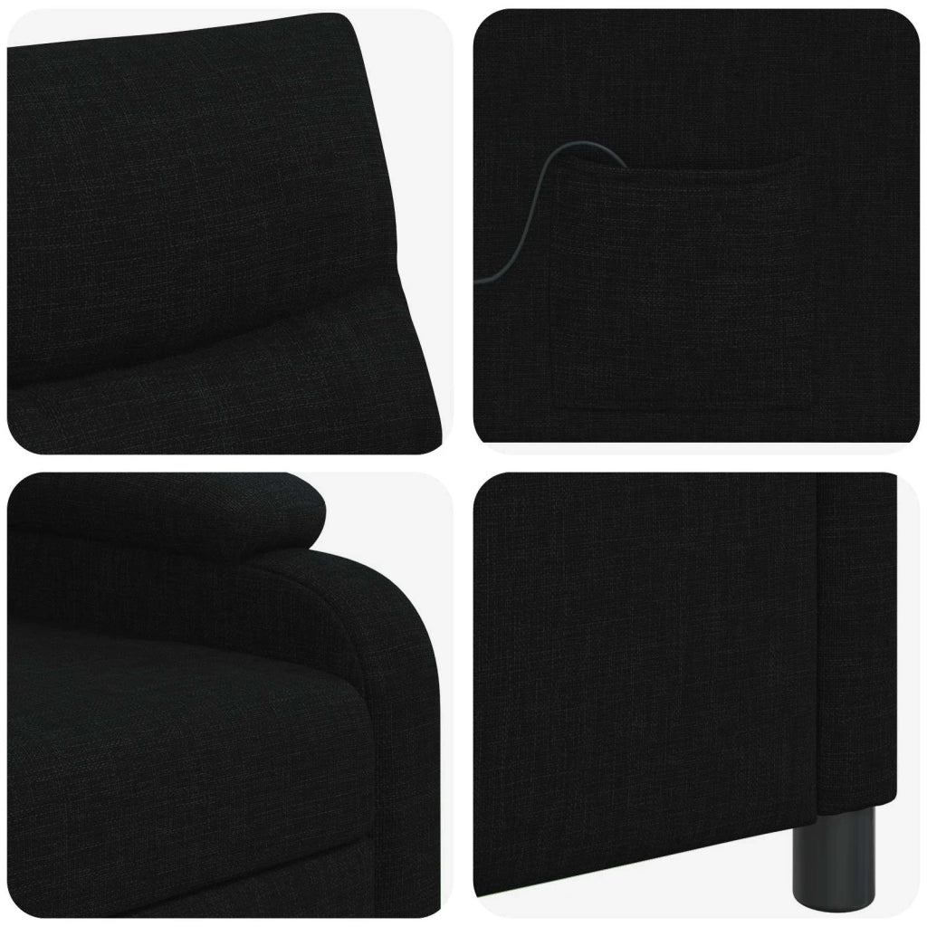 Poltrona Massaggiante Nero Tessuto 42034911