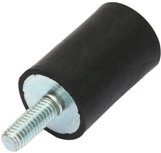 Set anti-vibrazioni 4 pezzi - Supporti in gomma - Isolatori anti-trazione - Adatti per motori/pompe - Nero/Argento - Elementi di assorbimento - Isolatori di vibrazioni