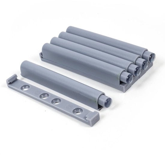 Dempers a Spinta 5 Pezzi - Deurdemper - Acciaio Inossidabile - Plastica - Montaggio Facile - Per Cucine e Armadi - Dempers a Spinta