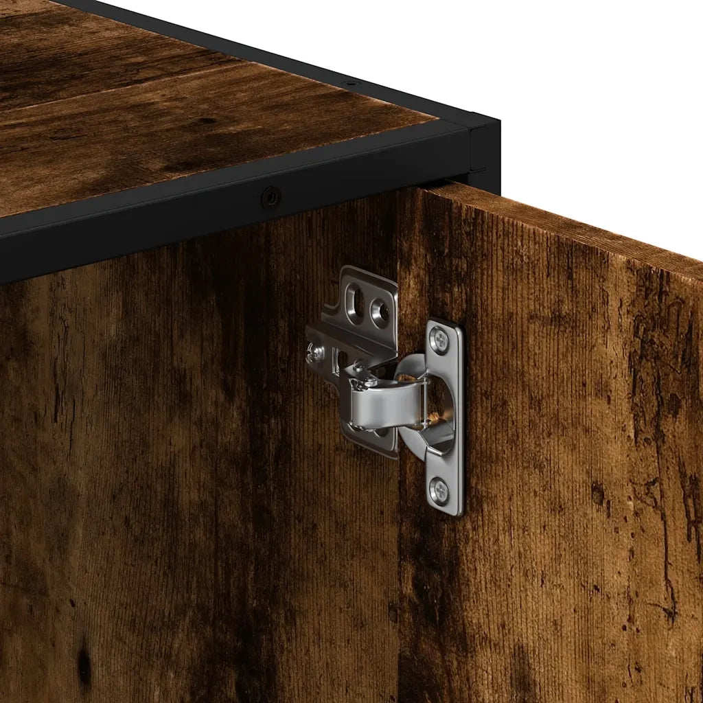 Mobile Lavabo | Armadio Lavabo Bagno Rovere Fumo 90x33x60 cm Legno Multistrato