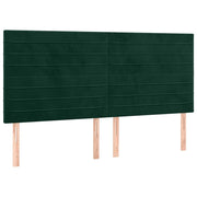 Testiera | Testata Verde Scuro 200x5x118/128 cm Velluto
