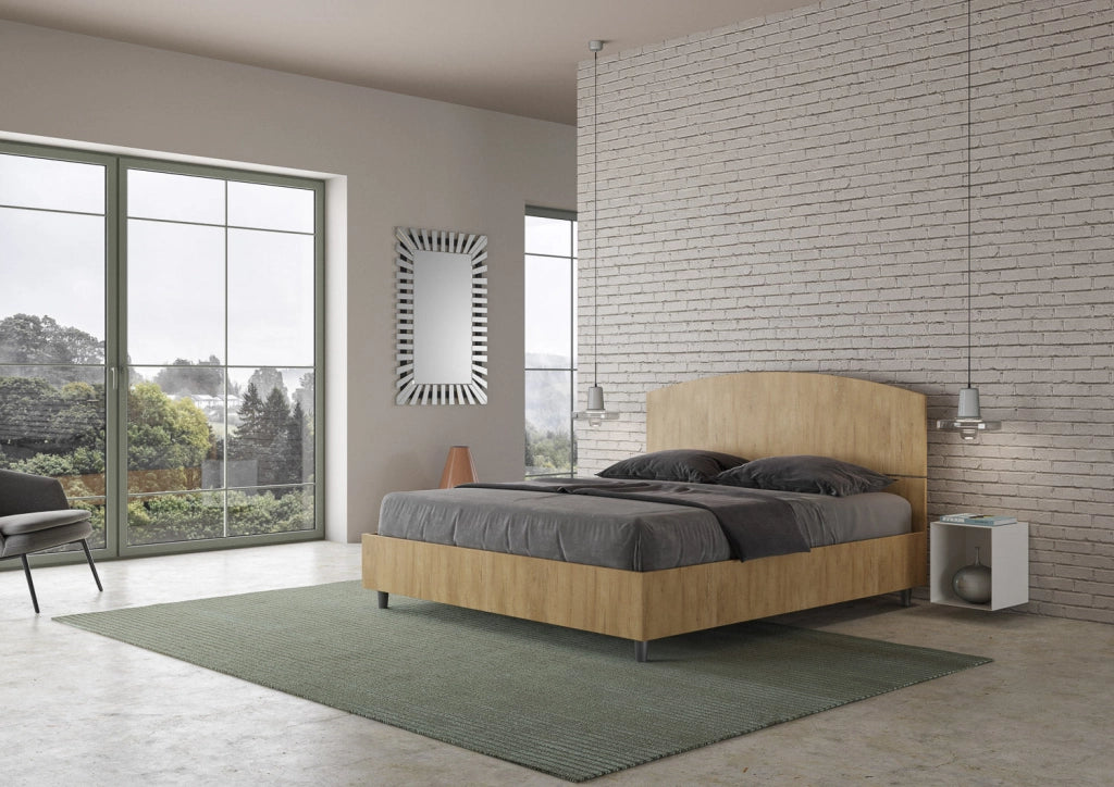 Letto Matrimoniale 160x190 cm con Rete Dora Quercia