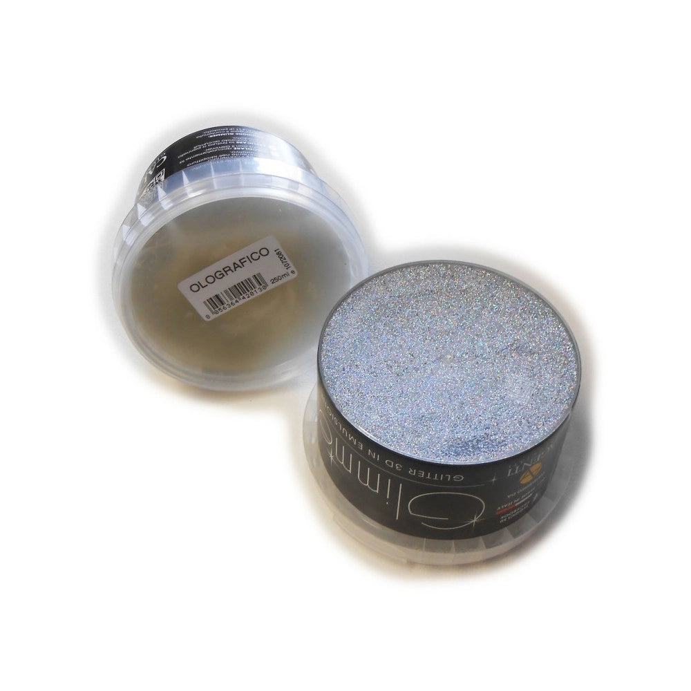 Glitter da 250ml in gel per pittura, colori argento