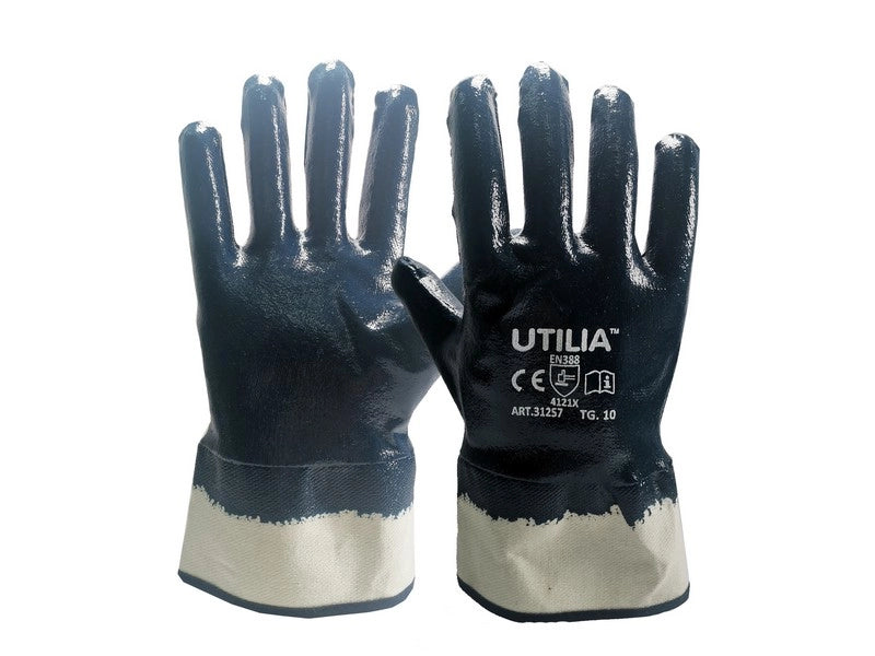 Utilia GUANTI N.B.R. CON MANICOTTO Col. Blu tg.11 12.00 paia