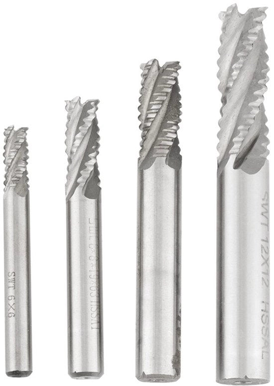 Set di Snijkanten 4 pezzi - Lame HSS - Frezze M6/M8/M10/M12 - Acciaio Velocità Alta - Lunga Durata - Elevate Prestazioni di Taglio