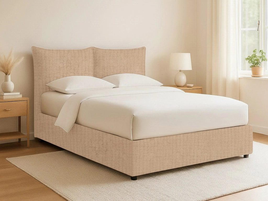 Malton, Letto Piazza e Mezza Sfoderabile Made in Italy, Beige