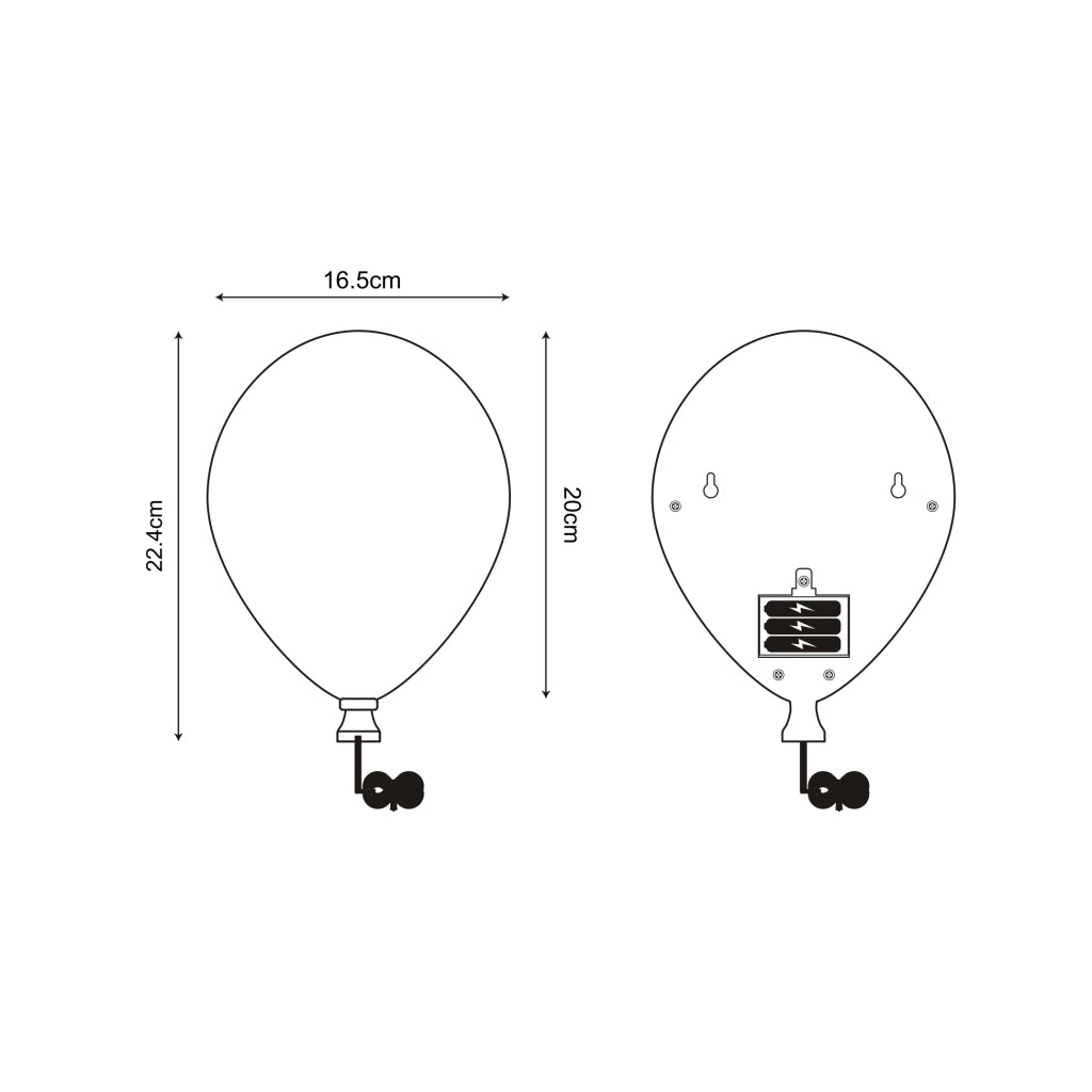 Applique LED 2,25W a batterie Palloncino rosa Zuma Line