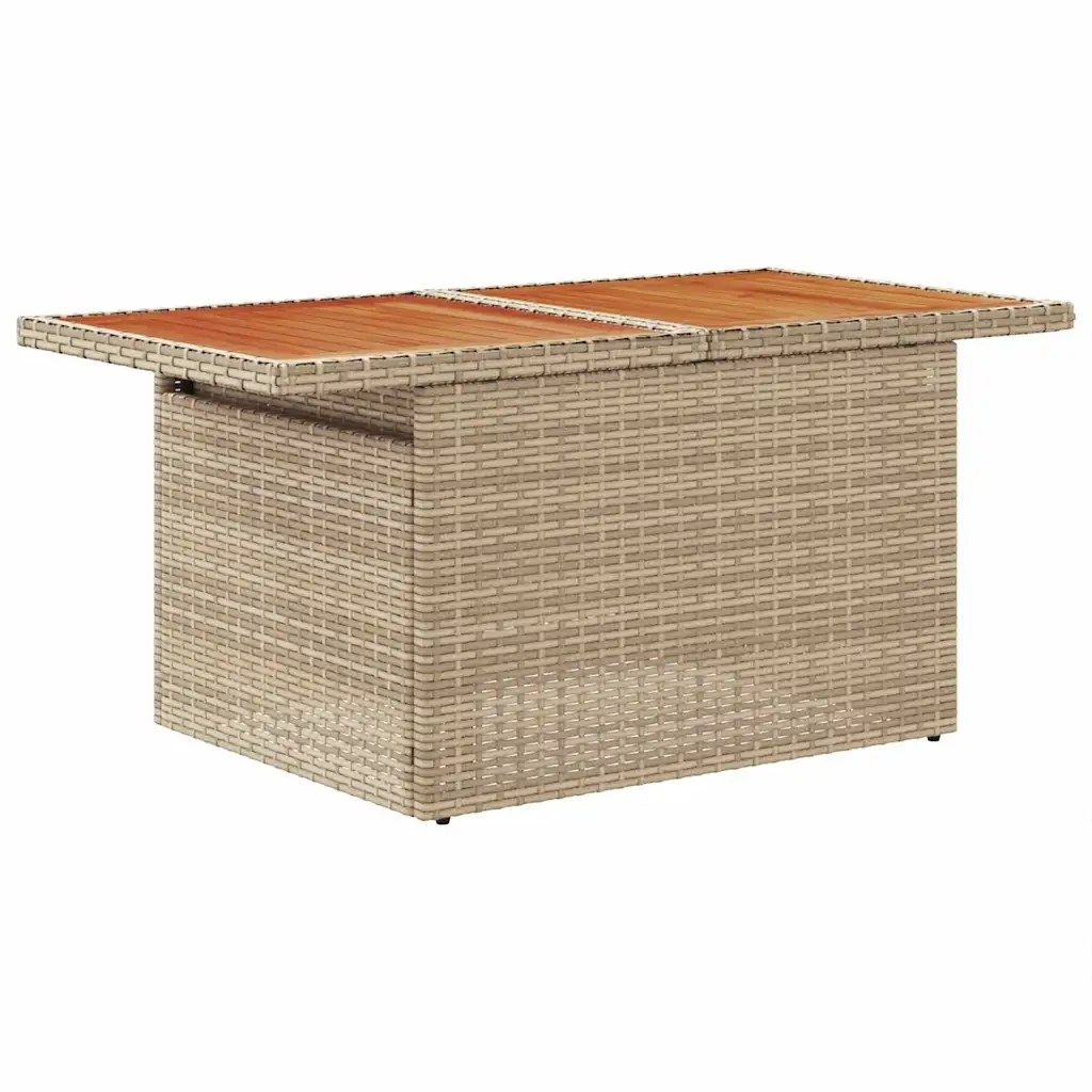 Set Divano da Giardino con cuscino 9 pcs Beige polyrattan 3359956