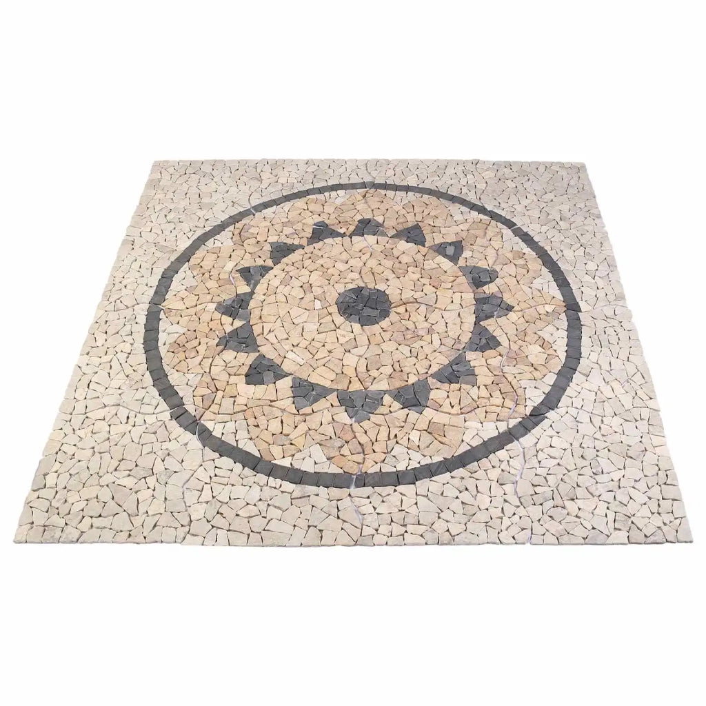 Piastrelle Mosaic con Motivo Girasole Multicolore 120 x 120 cm 42033520