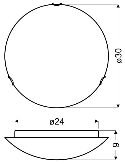 Plafoniera Candellux Vertico 30cm vetro bianco E27