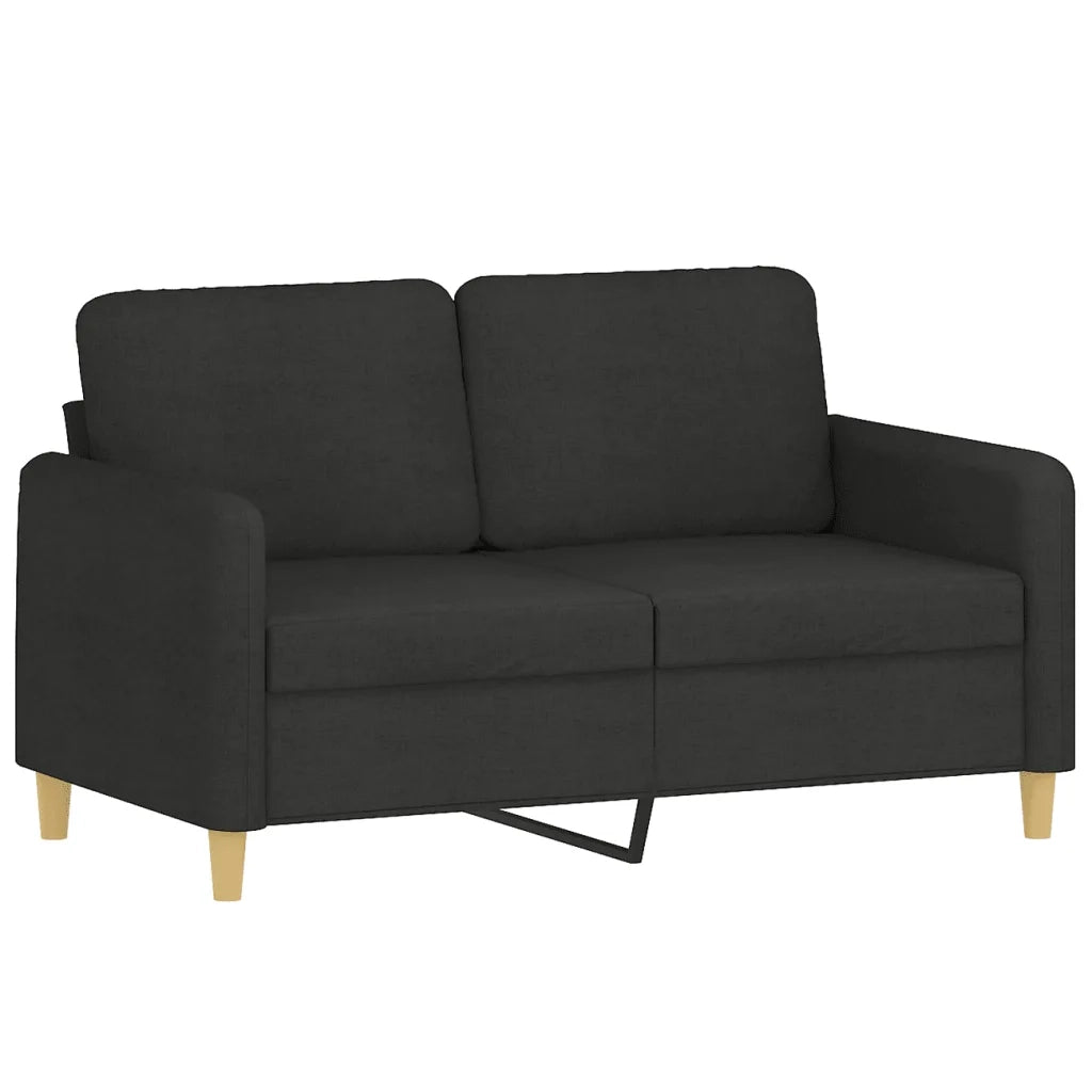 Set di Divani 3 pz con Cuscini Nero in Tessuto 3202058