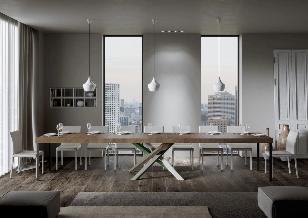 Tavolo allungabile 90x160/420 cm Volta Premium noce telaio 4/A