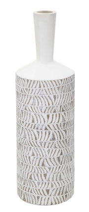 Vaso Nairobi Bottle 15x49,5x15 cm in Poliresina Bianco
