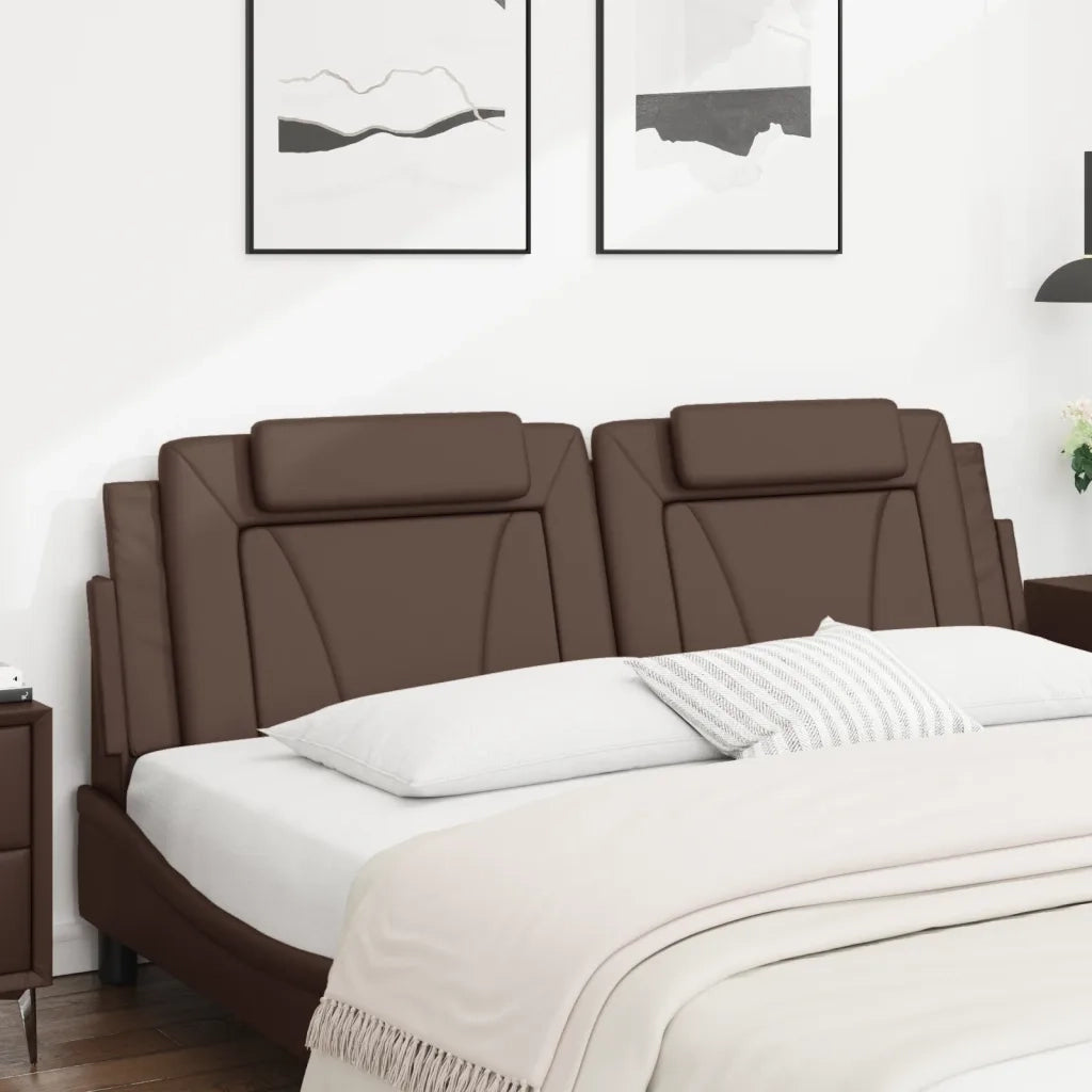 Cuscino Testiera Viana Marrone 180 cm in Similpelle 374806