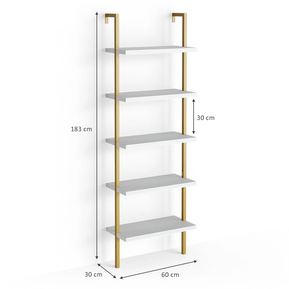 Vicco Scaffale a scala Bianco 60 x 183 cm