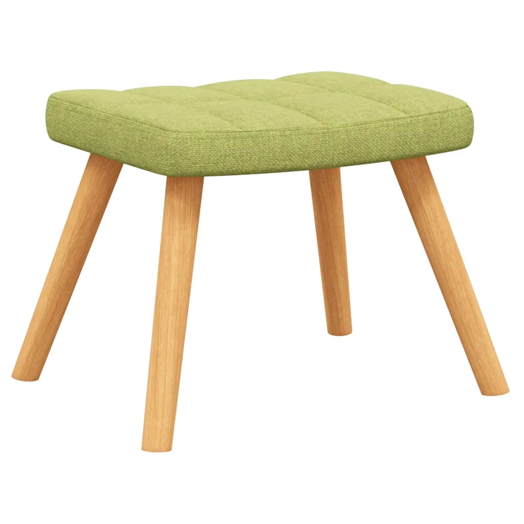 Poltrona a Dondolo con Poggiapiedi Verde in Tessuto 328023