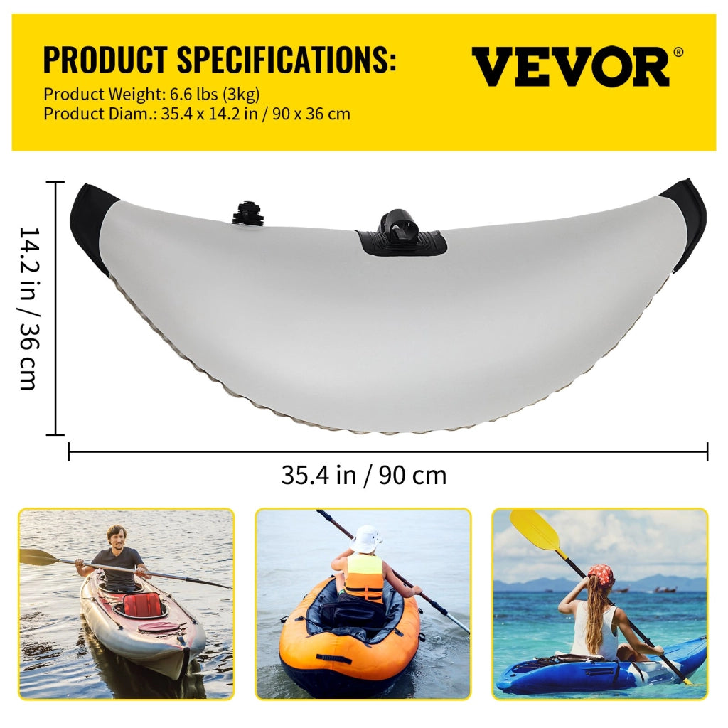 Kit 2 Pezzi Stabilizzatori Gonfiabili per Kayak in PVC con Bracci Regolabili da 81,5 a 94 Pollici per Canoa e Pesca