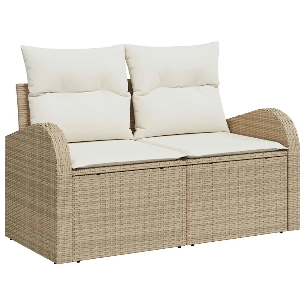 Set Divano da Giardino con cuscino 7 pcs Beige polyrattan 3359970