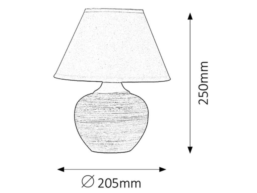 Lampada da comodino con paralume Molly blu E14 Rabalux 4392