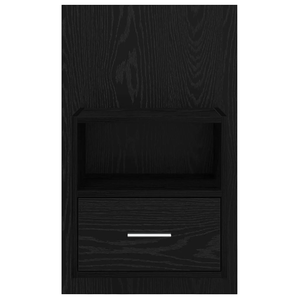 Set di 2 Comodini | Armadio da Notte | Mobiletto da notte Rovere Nero 50 x 32,5 x 80cm