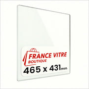 465 x 431 x 4 mm - Vetro per stufa a legna - vetro camino di ricambio - vetro per caminetto resistente al fuoco - France Vitre