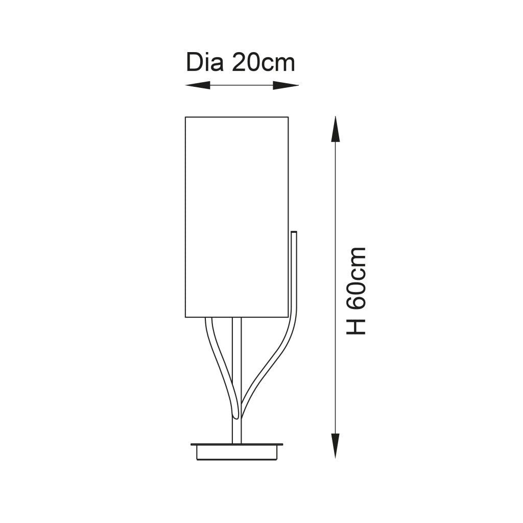 Lampada da tavolo Fraser ottone satinato E27 10W Endon