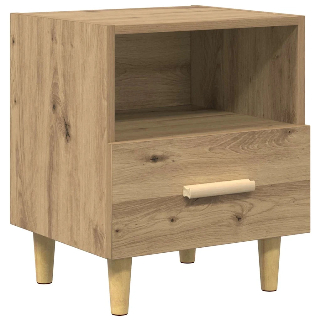 Comodino | Armadio da Notte | Mobiletto da notte Rovere artigianale 40 x 35 x 47 cm