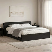Struttura del letto con stoccaggio e testata Nero 180 x 200 cm 3433979