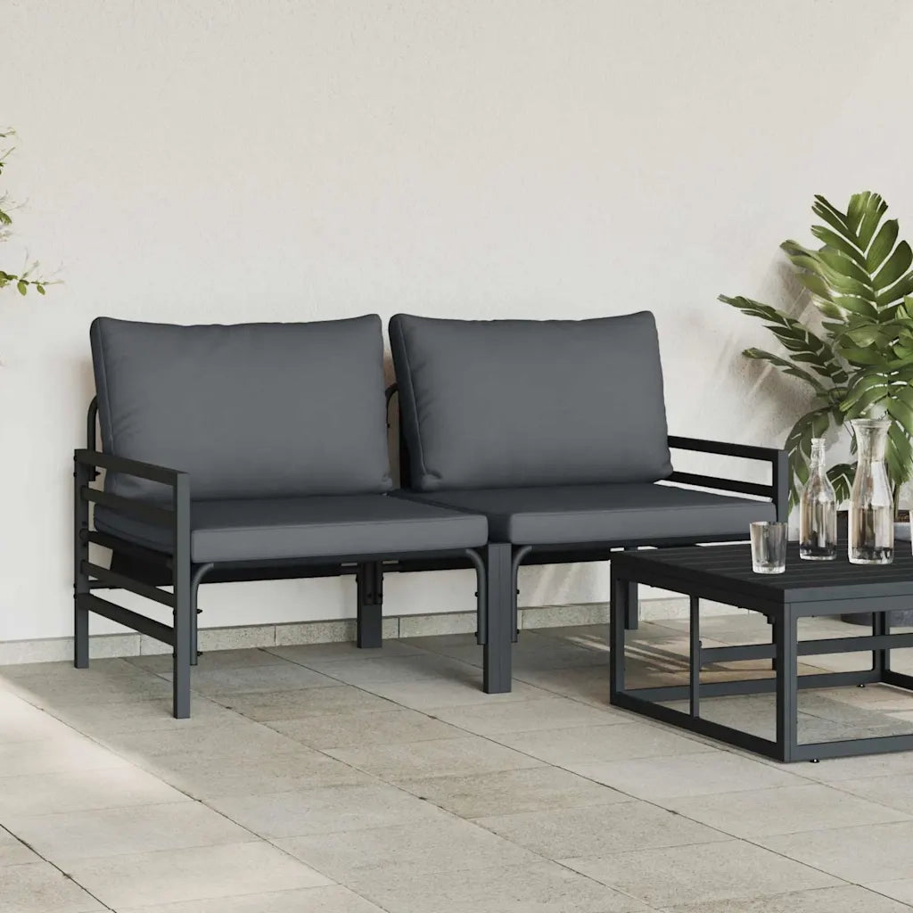Mobili da Esterno 2 Pezzo Antracite 80 x 80 x 71 cm Acciaio 42009984