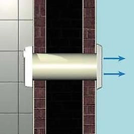 Vortice 11150 Punto M 90-3.5'' Aspiratore Elicoidale da Muro 70 m³-h 18 W 39 dB IPX4 colore Bianco