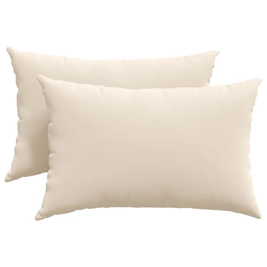 Cuscini da Divano 2 pcs Beige 60 x 40 cm Tessuto 42013687