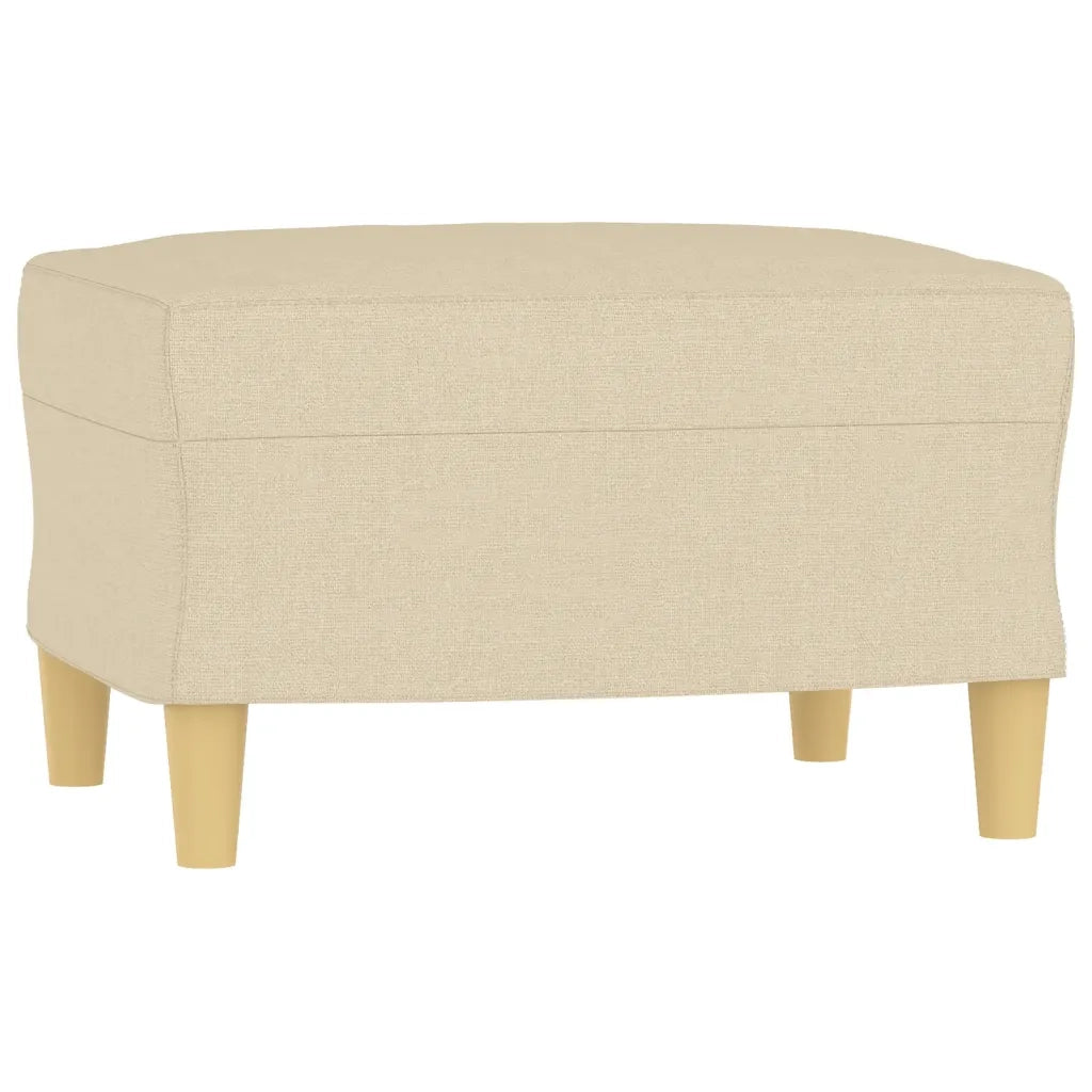 Set di Divani 4 pz con Cuscini Crema in Tessuto