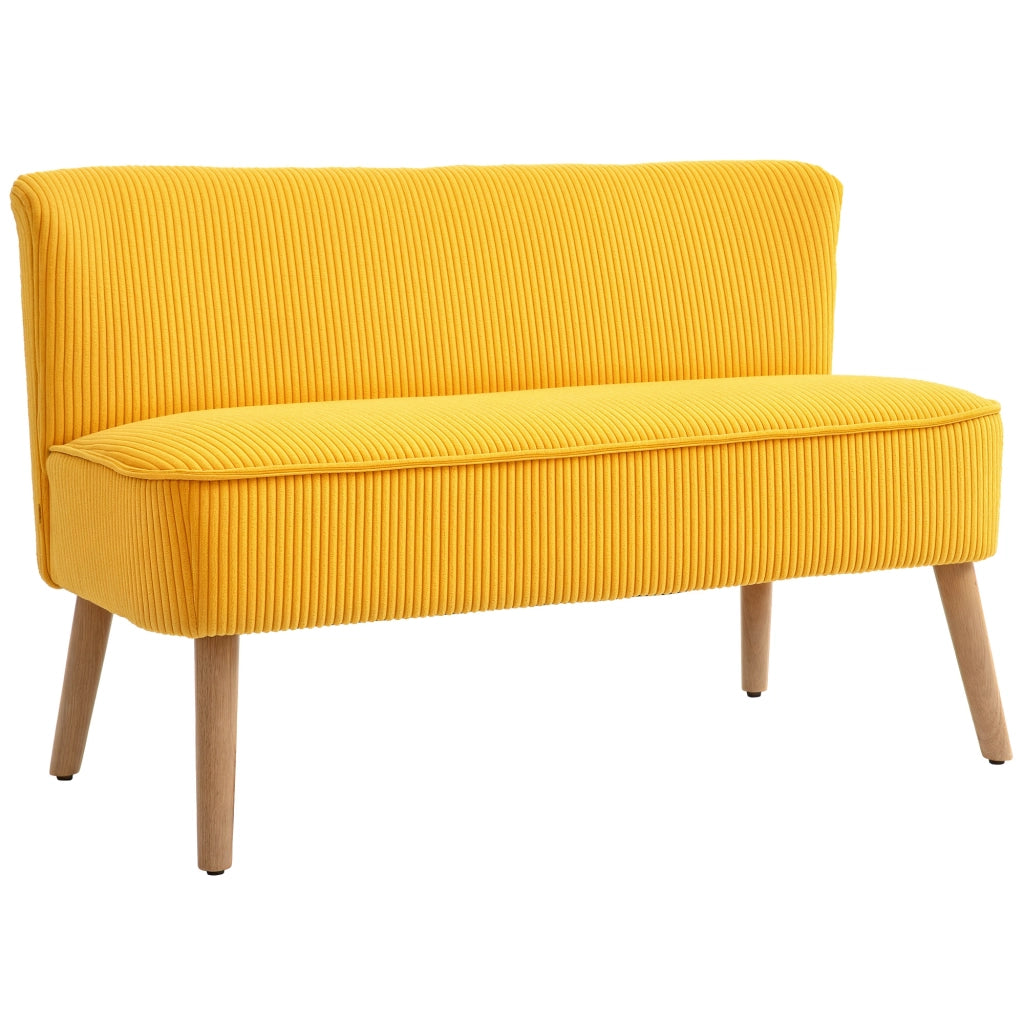 Divano 2 posti ¨C zephmum ¨C giallo, legno massello, 117x56.5x77 cm
