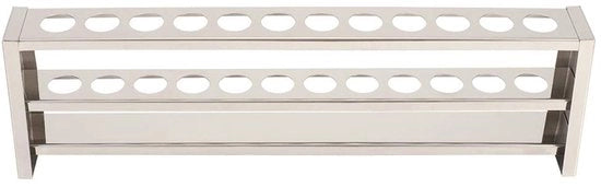 Contenitore di Riscaldamento Standa 12 Fori - Supporto di Acciaio Inossidabile - Contenitore di Laboratorio Standa - Diametro dei Fori 2,3 cm - Lunghezza Totale 39 cm - Prestazioni Stabili - Contenitore di Laboratorio Standa