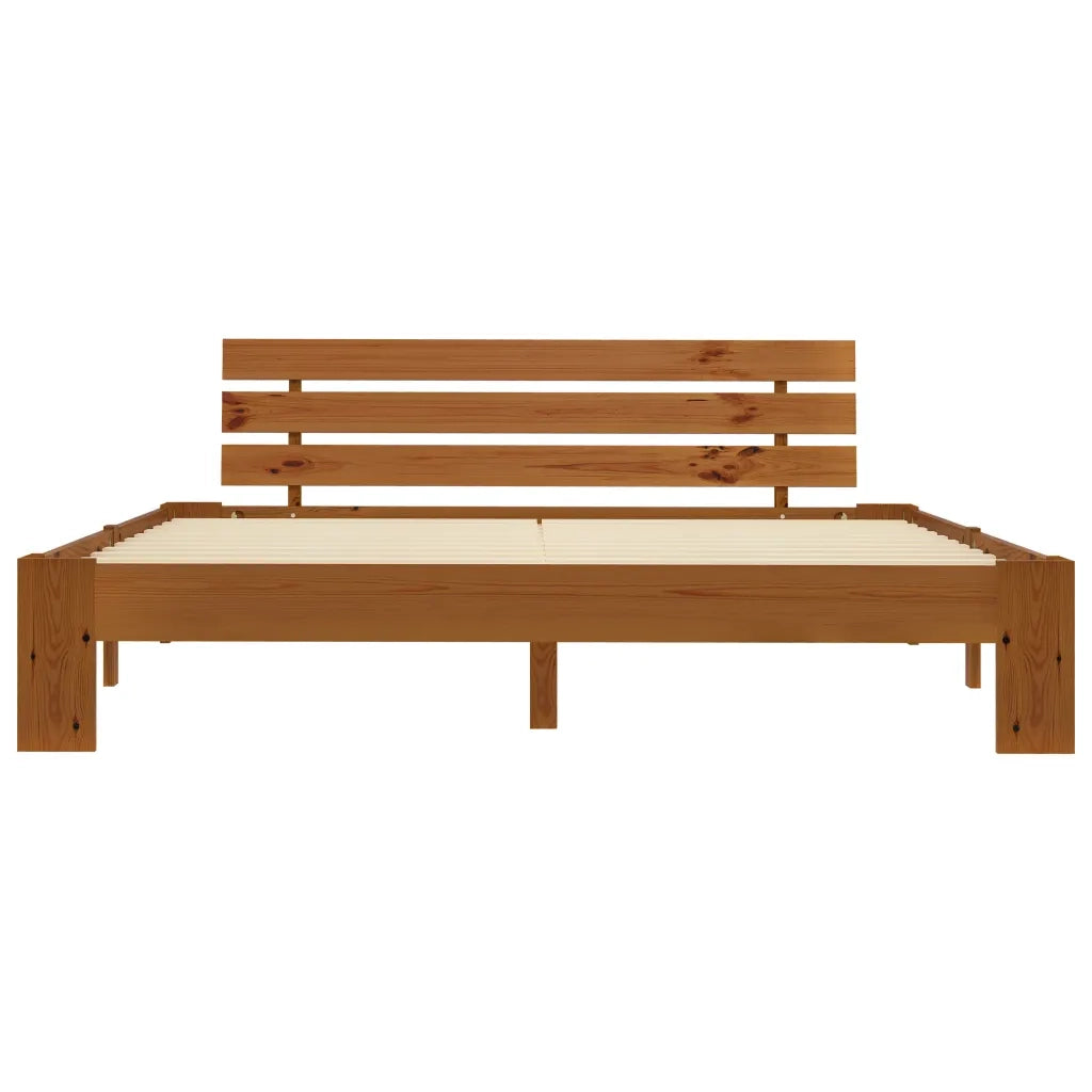 Giroletto senza Materasso-Struttura Letto Ambrato 180x200 cm in Legno di Pino 747631