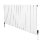 Radiatore Orizzontale 600 x 1190 mm con Valvole TRV Bianco