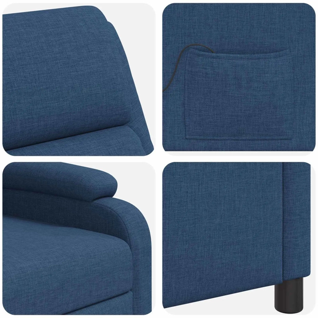 Poltrona Massaggiante Blu Tessuto 42034877