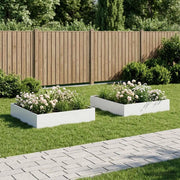 Vaso da giardino 2 pz Bianco 80 x 80 x 20 cm 8005011