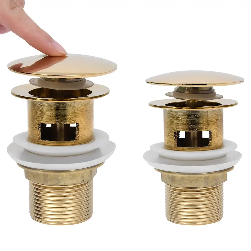 Scarico a Pressione con Troppopieno Oro 6,4x6,4x9,1 cm 149057