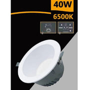 Trade Shop - Faretto Smd Led Da Incasso Rotondo 40 W 4000 Lm Luce Bianca 6500k 4000k Gl-ag40 - -bianco Freddo      -