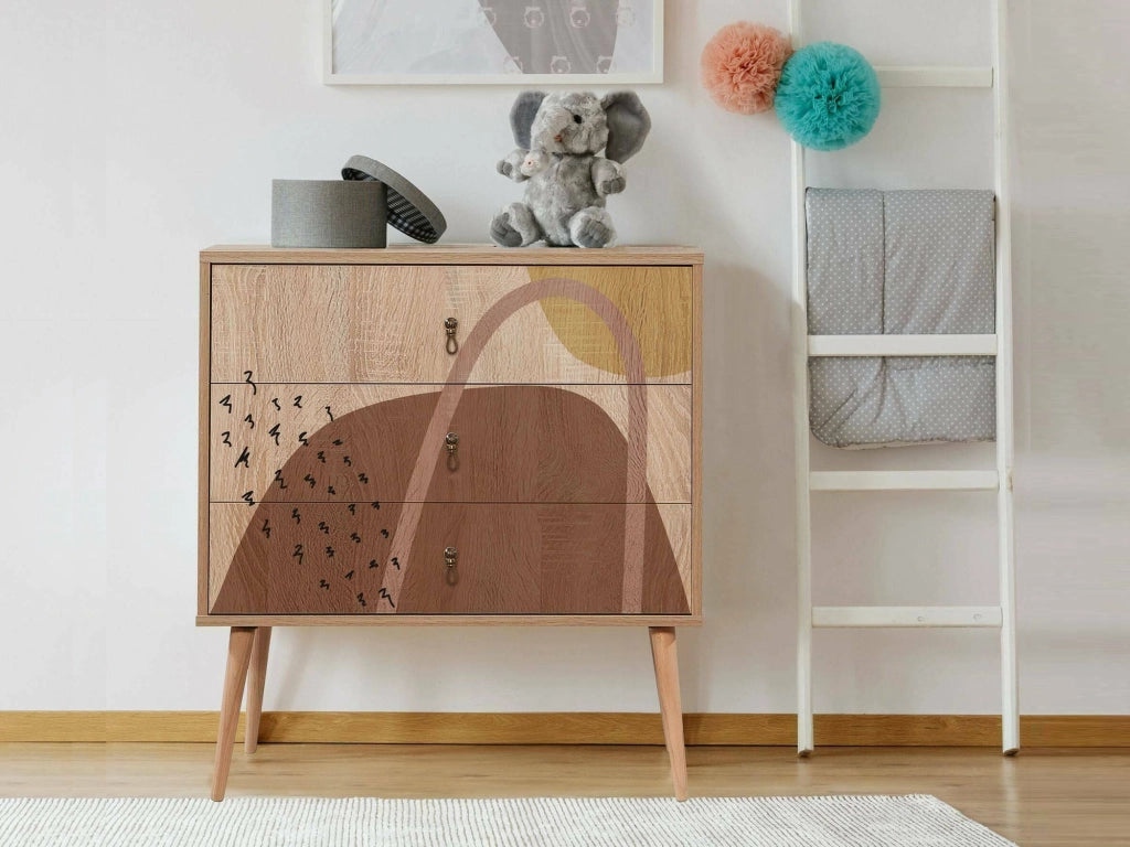 Cassettiera Apricale, Settimino multiuso, Comò camera da letto, Mobile con cassetti, 80x40h89 cm, Multicolore