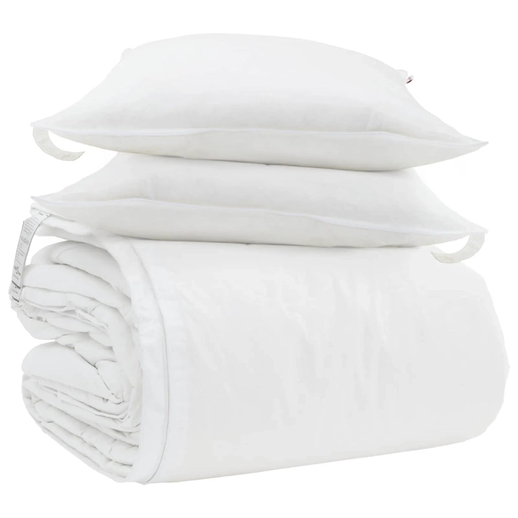 Set di Piumoni con cuscino 3 pcs Bianco Piuma d'anatra