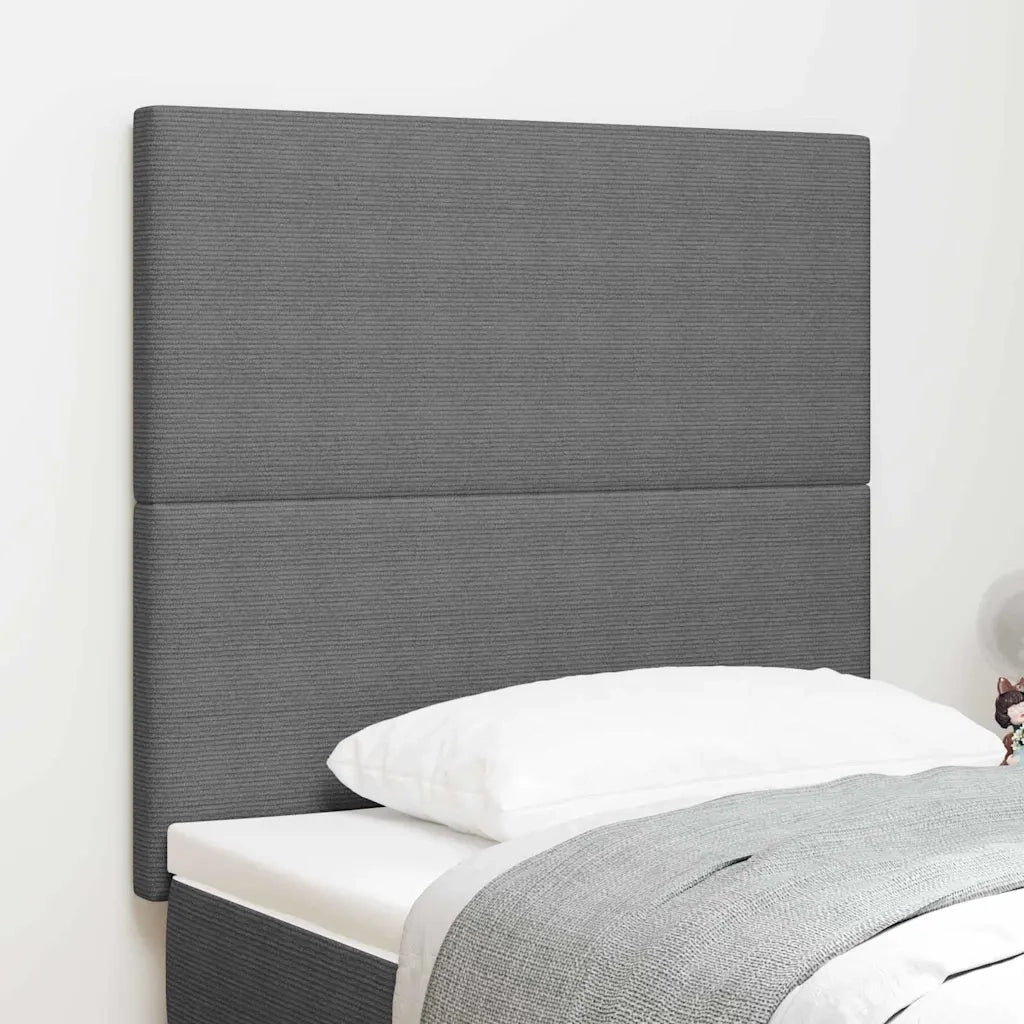 Testiera | Testata Grigio chiaro 90 cm Tessuto in Cords