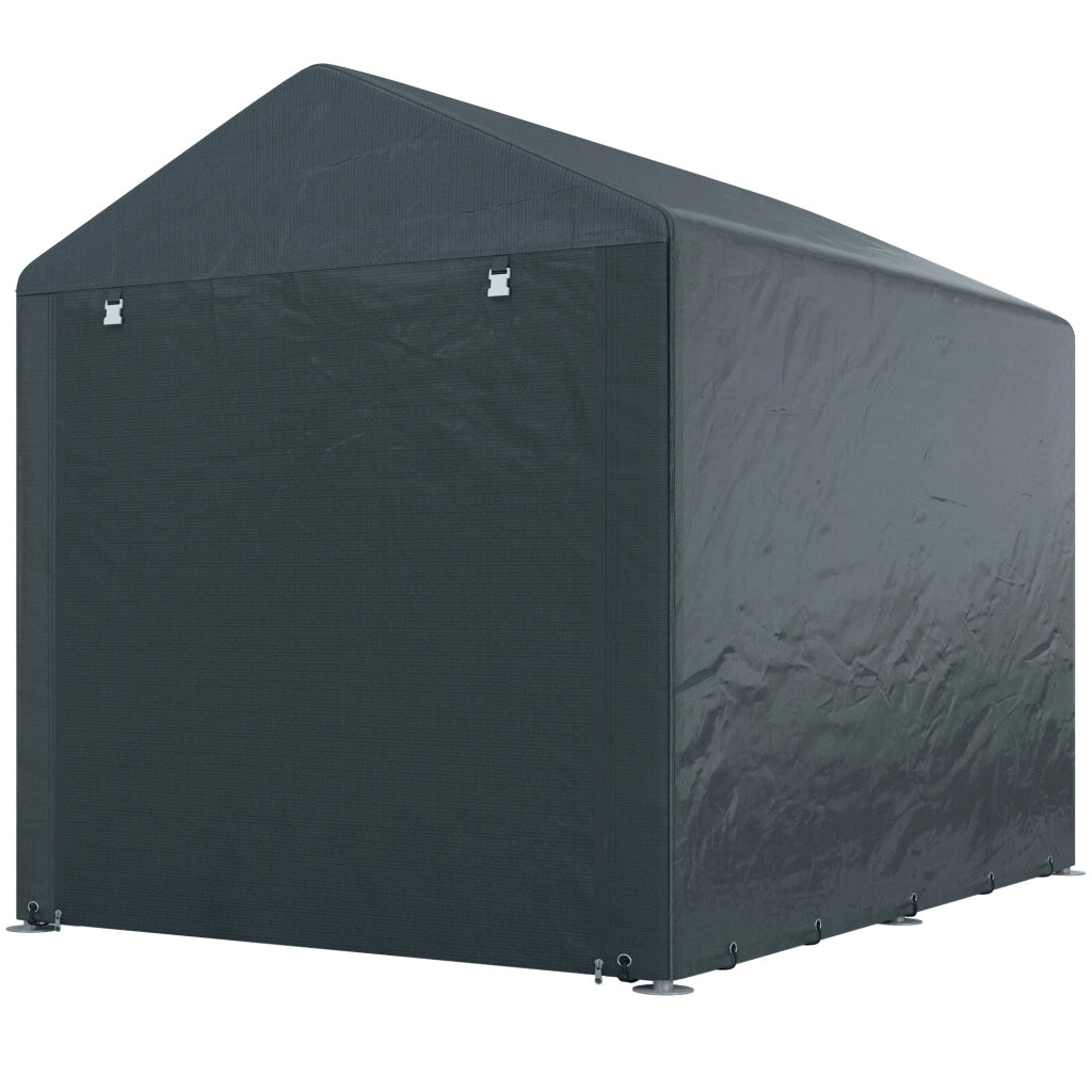 Carpa per Biciclette e Motocicli 1,6x2,2x1,7 m ¨C zephmum ¨C Grigio Impermeabile 2 Stanze